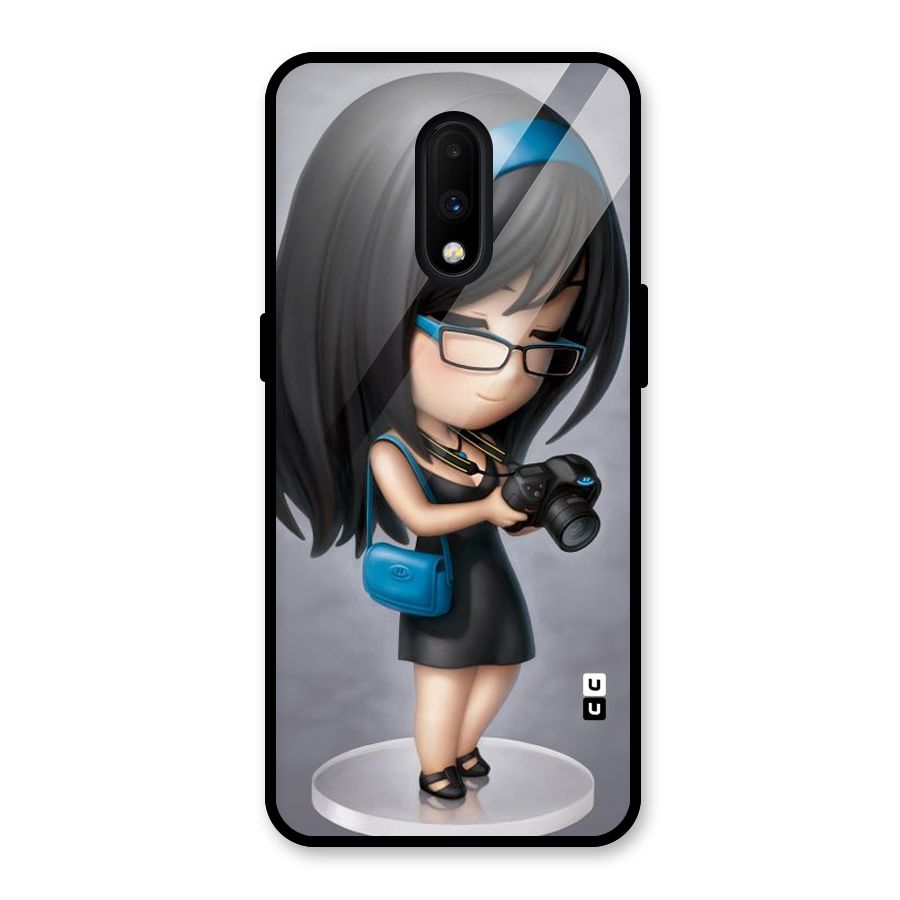 Girl With Camera Glass Back Case for OnePlus 7
