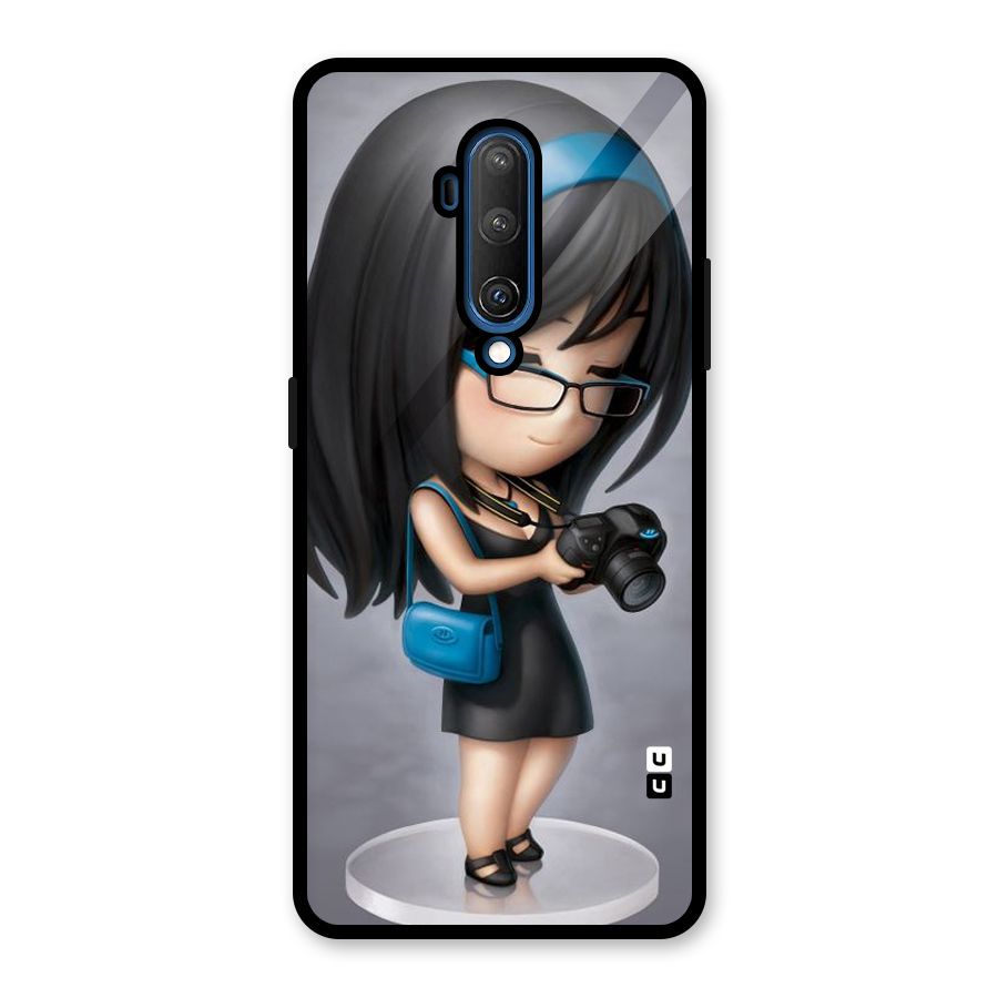 Girl With Camera Glass Back Case for OnePlus 7T Pro