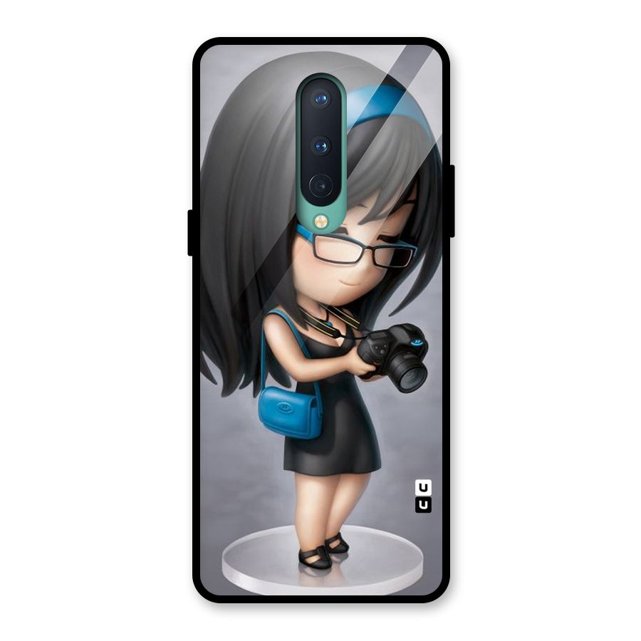 Girl With Camera Glass Back Case for OnePlus 8