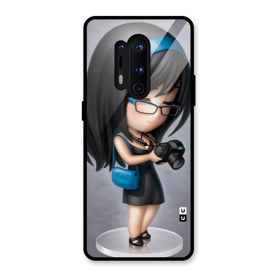 Girl With Camera Glass Back Case for OnePlus 8 Pro