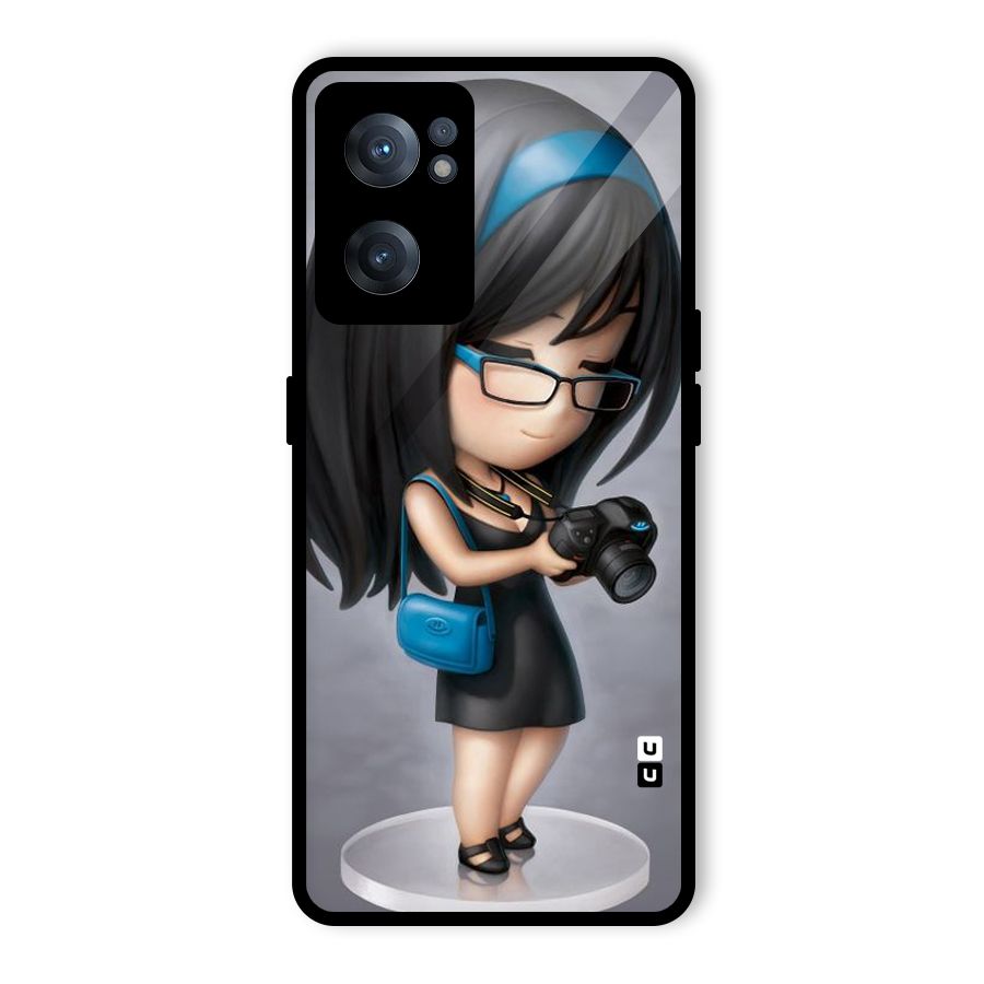 Girl With Camera Glass Back Case for OnePlus Nord CE 2 5G