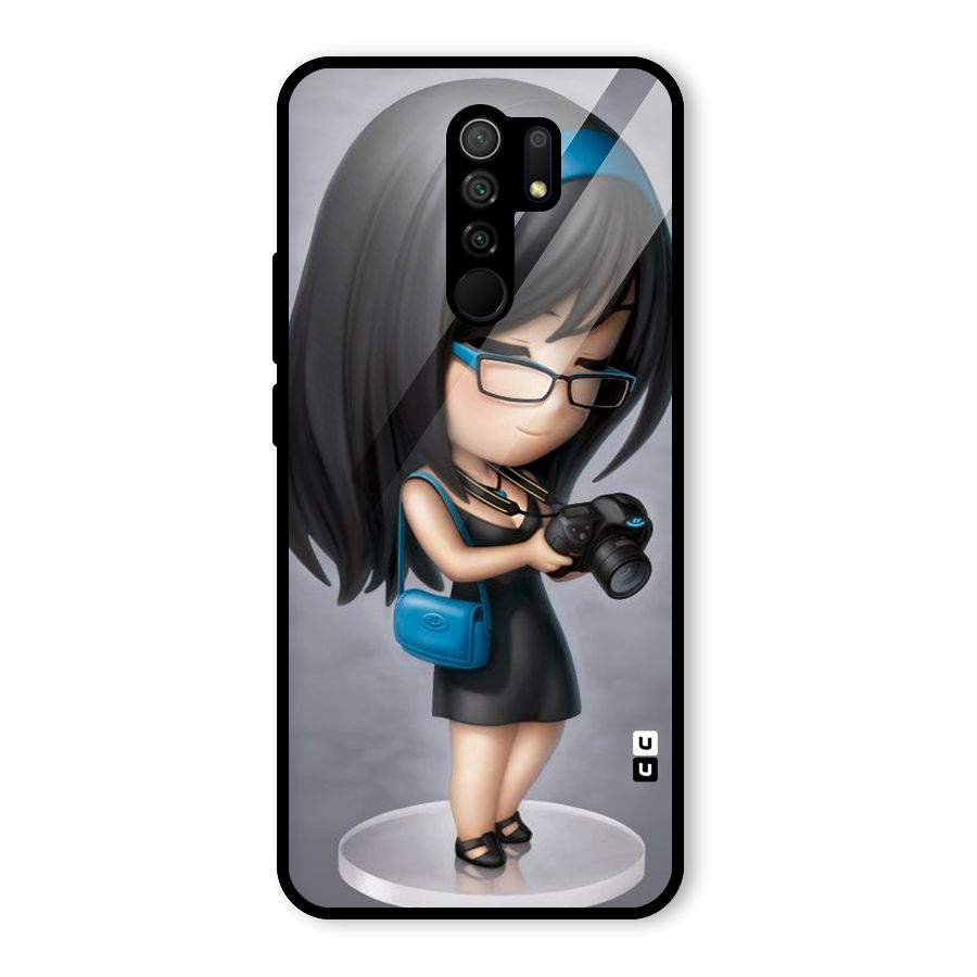 Girl With Camera Glass Back Case for Poco M2
