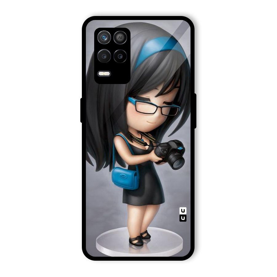Girl With Camera Glass Back Case for Realme 9 5G