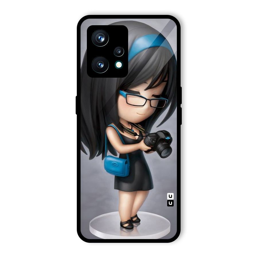 Girl With Camera Glass Back Case for Realme 9 Pro Plus 5G