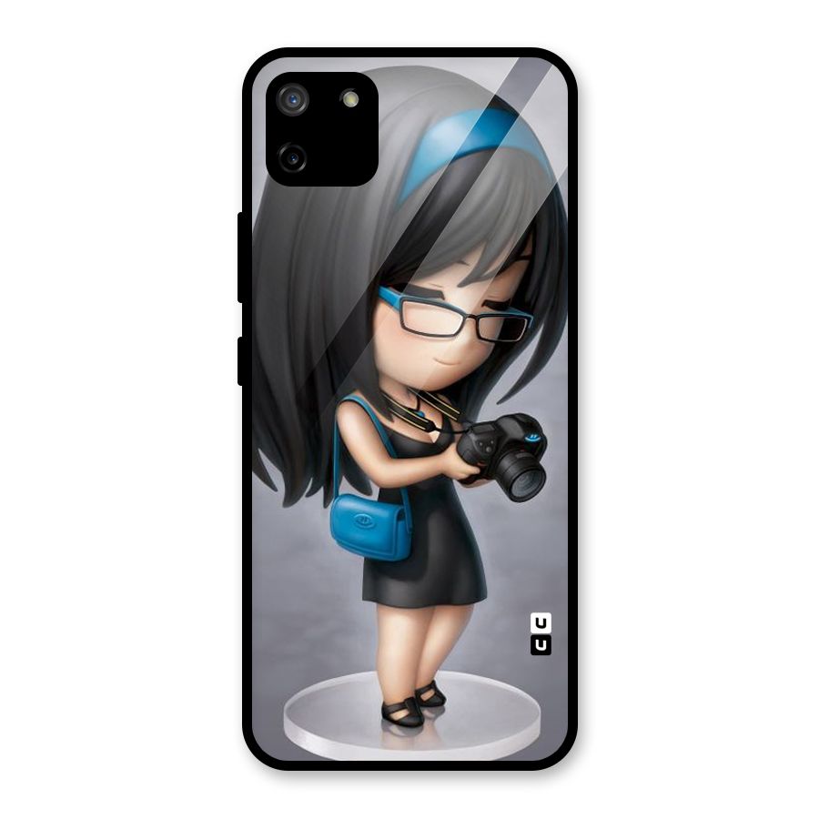 Girl With Camera Glass Back Case for Realme C11