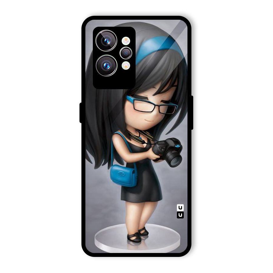 Girl With Camera Glass Back Case for Realme GT2 Pro