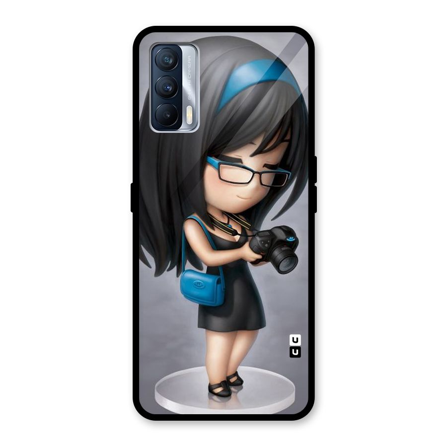 Girl With Camera Glass Back Case for Realme X7