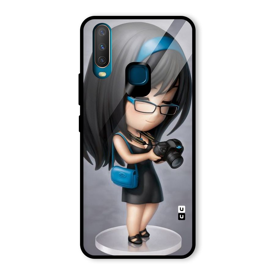 Girl With Camera Glass Back Case for Vivo U10