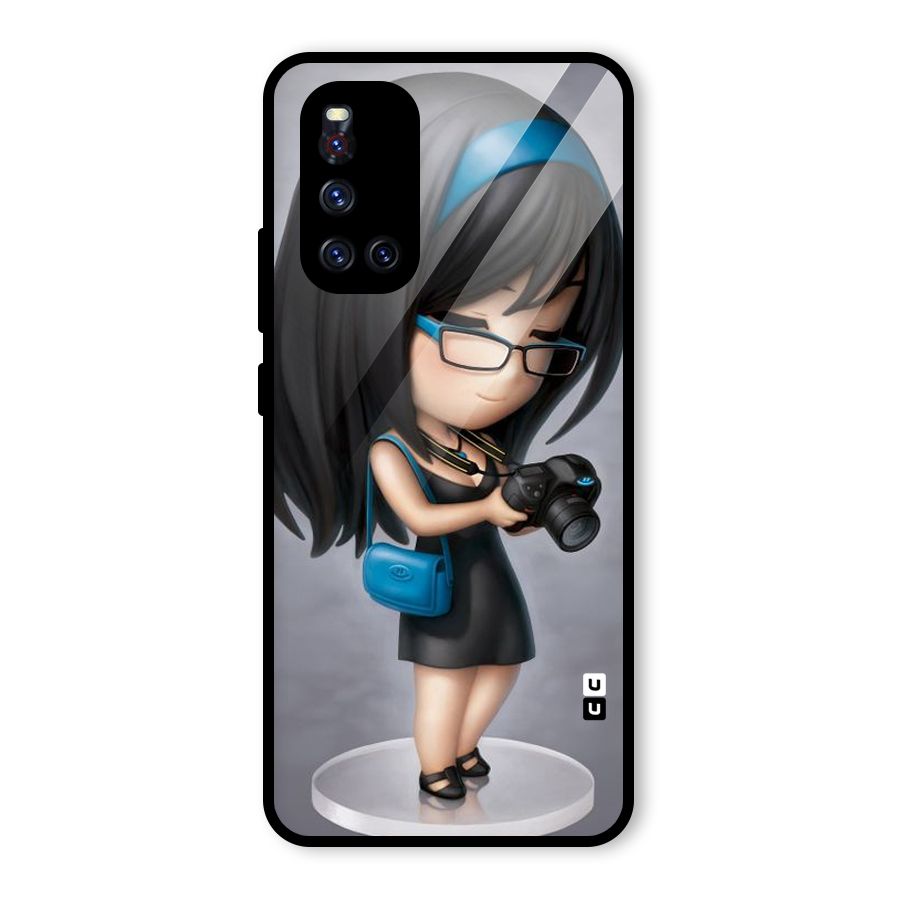 Girl With Camera Glass Back Case for Vivo V19