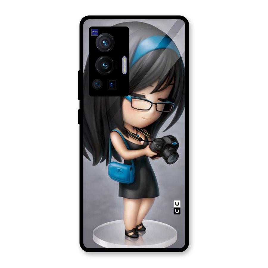 Girl With Camera Glass Back Case for Vivo X70 Pro