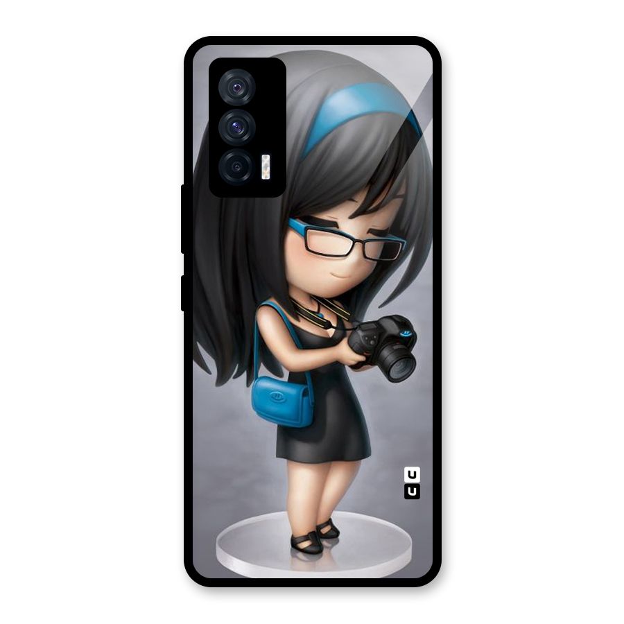 Girl With Camera Glass Back Case for Vivo iQOO 7 5G