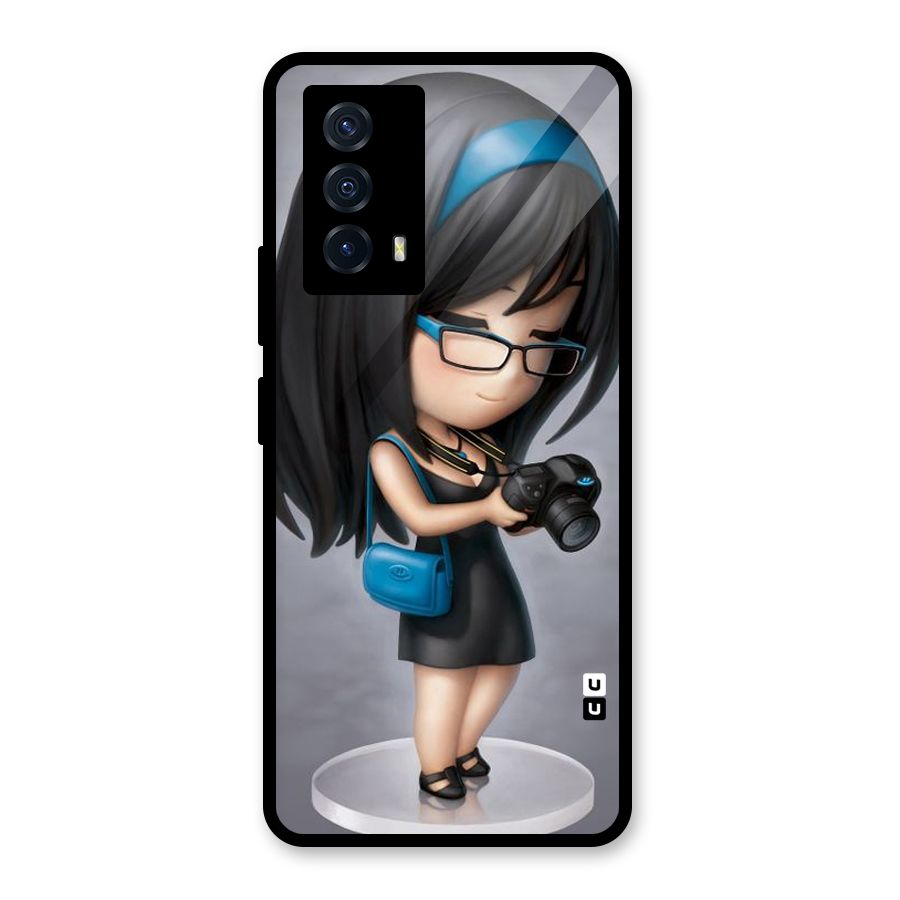 Girl With Camera Glass Back Case for Vivo iQOO Z5