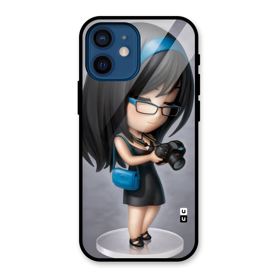 Girl With Camera Glass Back Case for iPhone 12 Mini