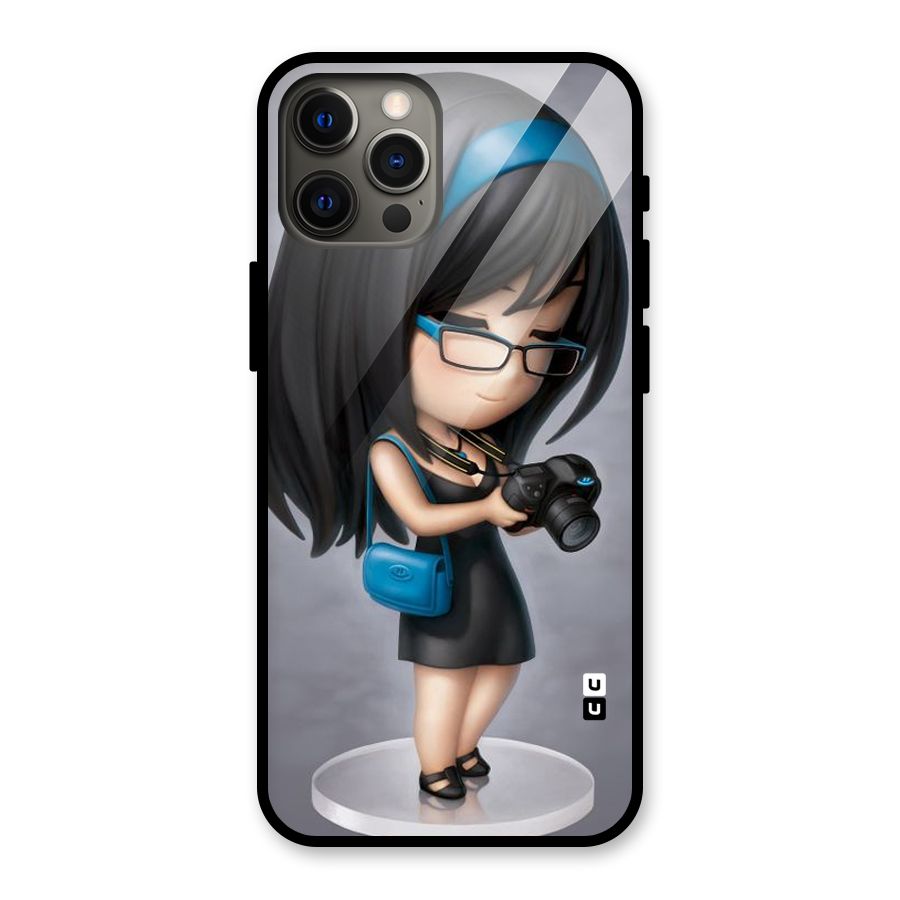 Girl With Camera Glass Back Case for iPhone 12 Pro Max