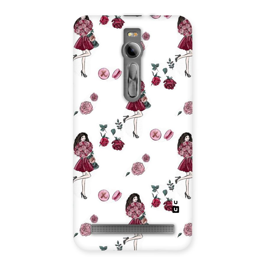 Girl With Flowers Back Case for Asus Zenfone 2