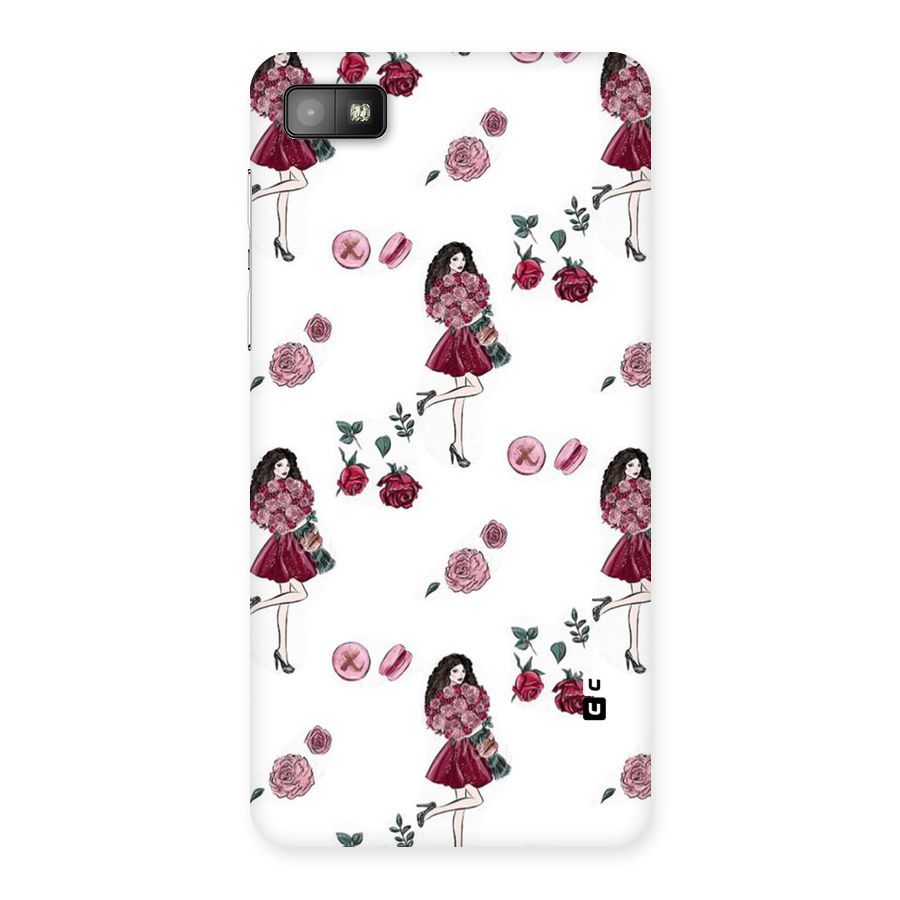 Girl With Flowers Back Case for Blackberry Z10