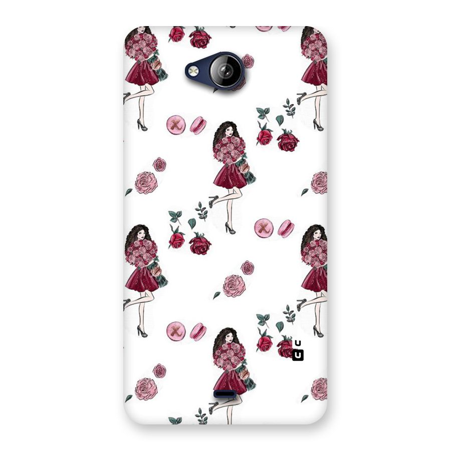 Girl With Flowers Back Case for Canvas Play Q355