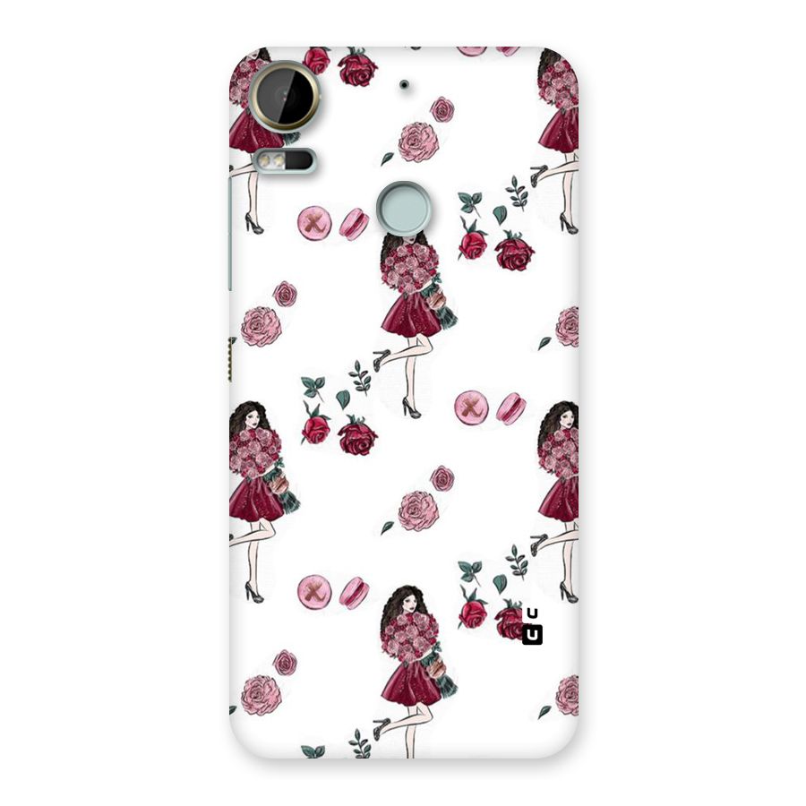Girl With Flowers Back Case for Desire 10 Pro