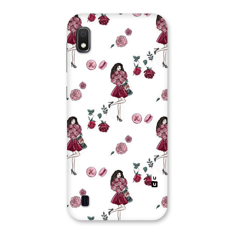 Girl With Flowers Back Case for Galaxy A10