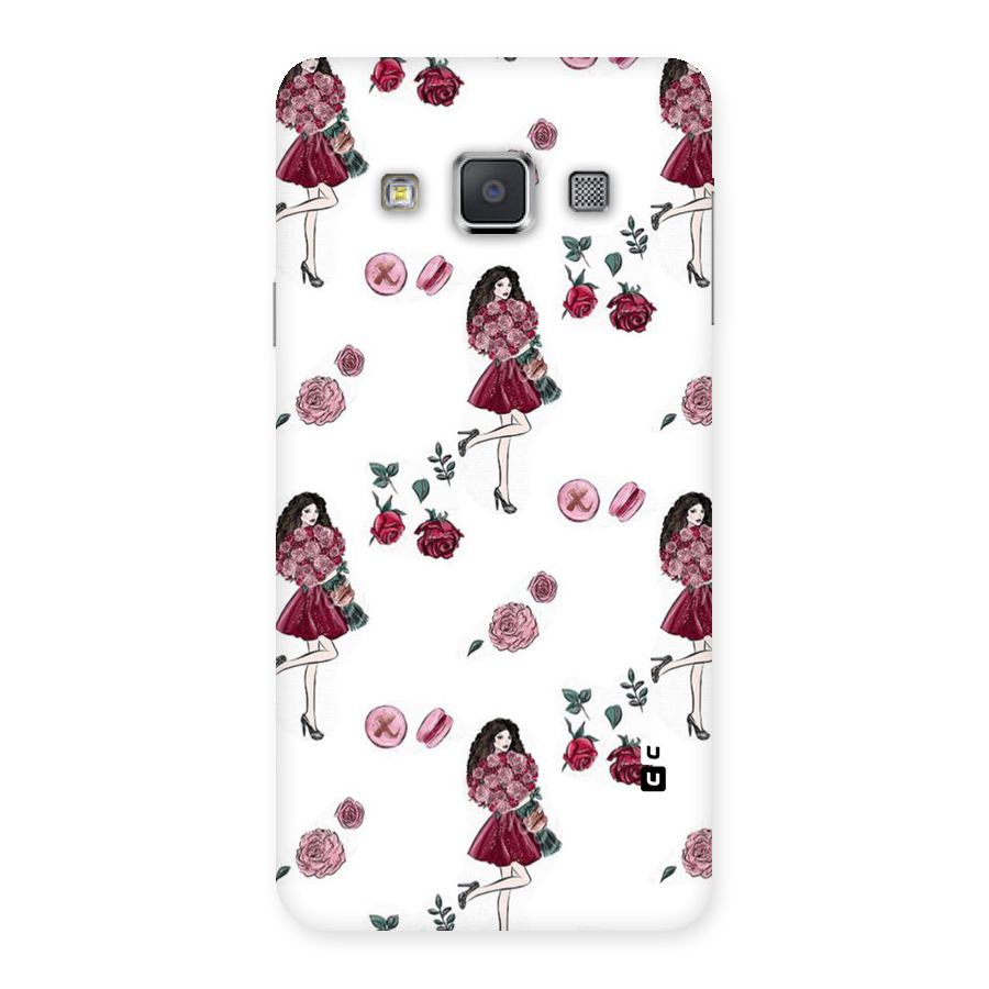 Girl With Flowers Back Case for Galaxy A3