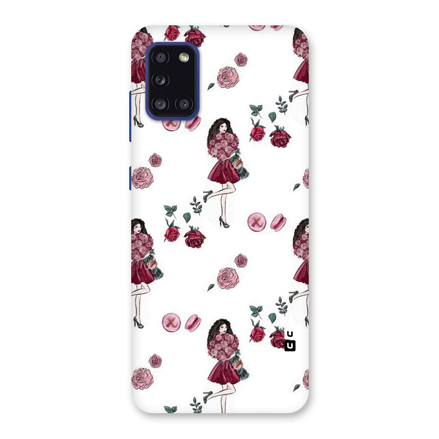 Girl With Flowers Back Case for Galaxy A31