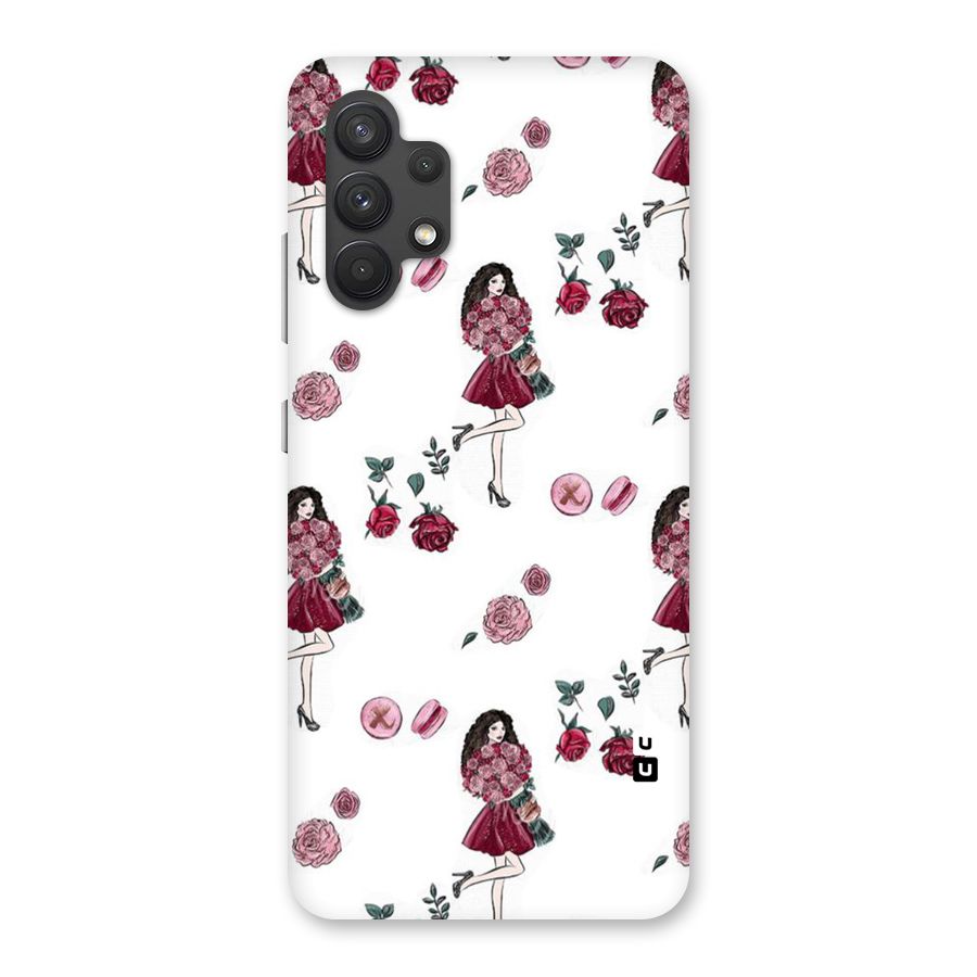 Girl With Flowers Back Case for Galaxy A32
