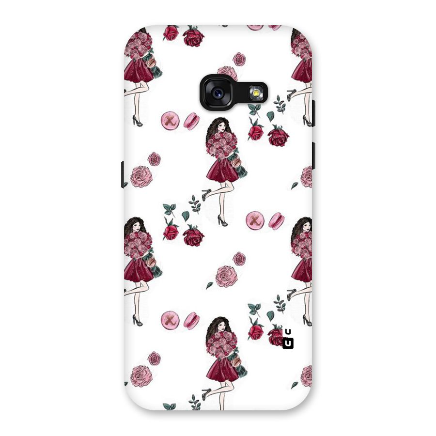 Girl With Flowers Back Case for Galaxy A3 (2017)