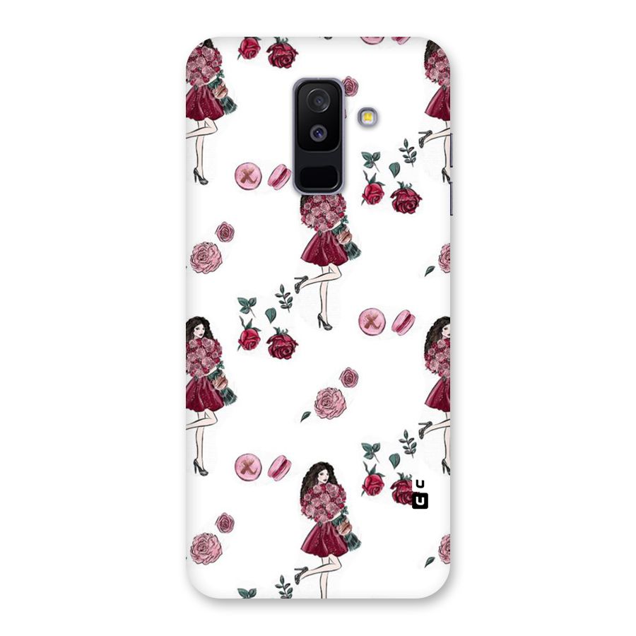 Girl With Flowers Back Case for Galaxy A6 Plus