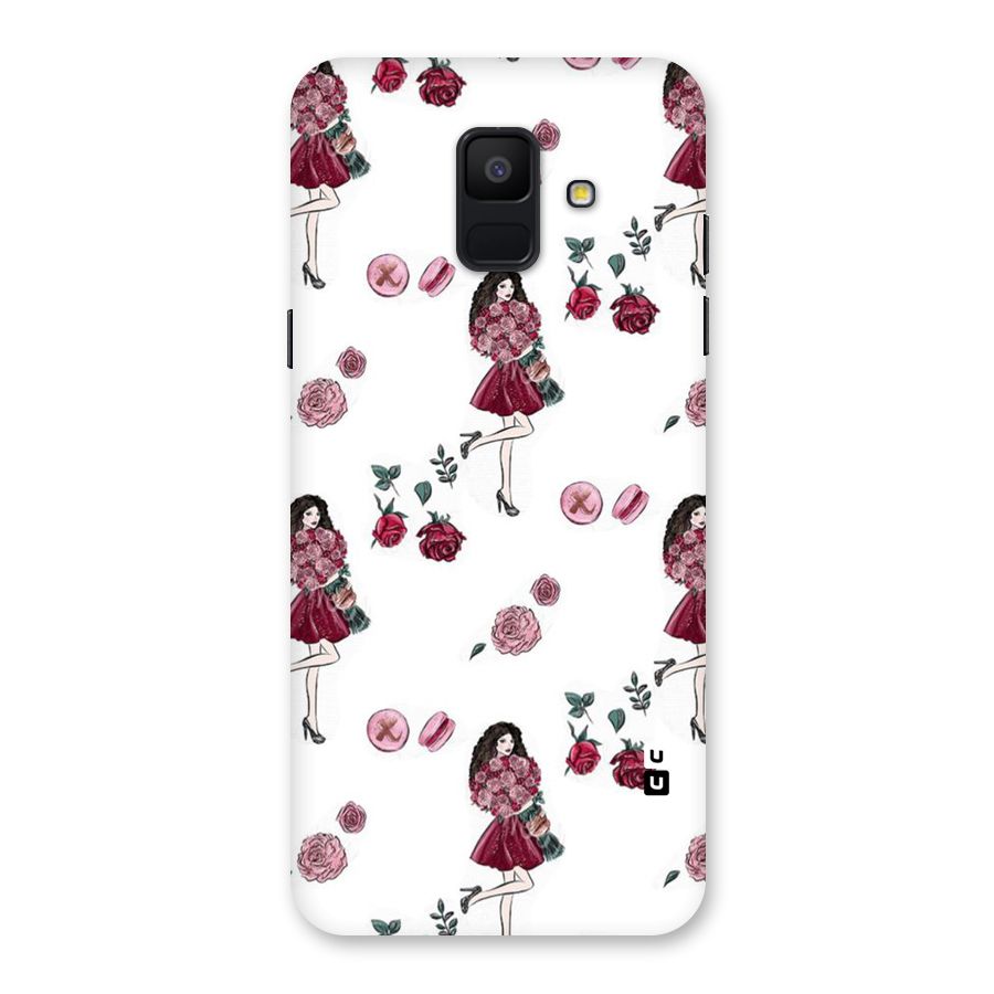 Girl With Flowers Back Case for Galaxy A6 (2018)
