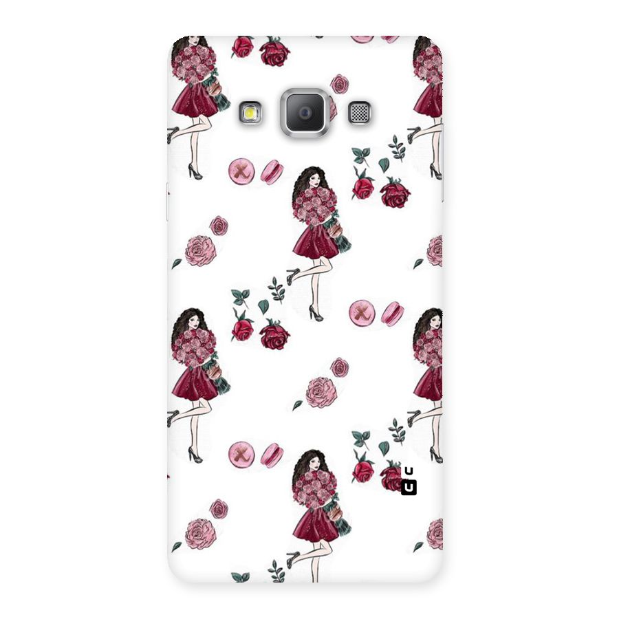 Girl With Flowers Back Case for Galaxy A7