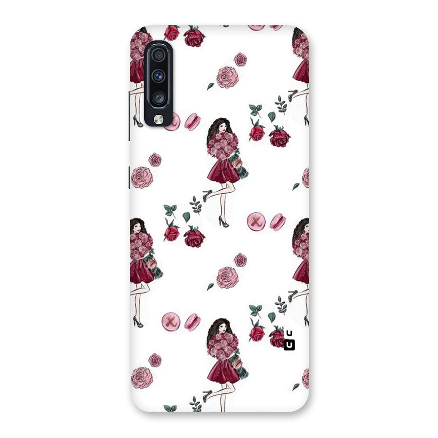Girl With Flowers Back Case for Galaxy A70
