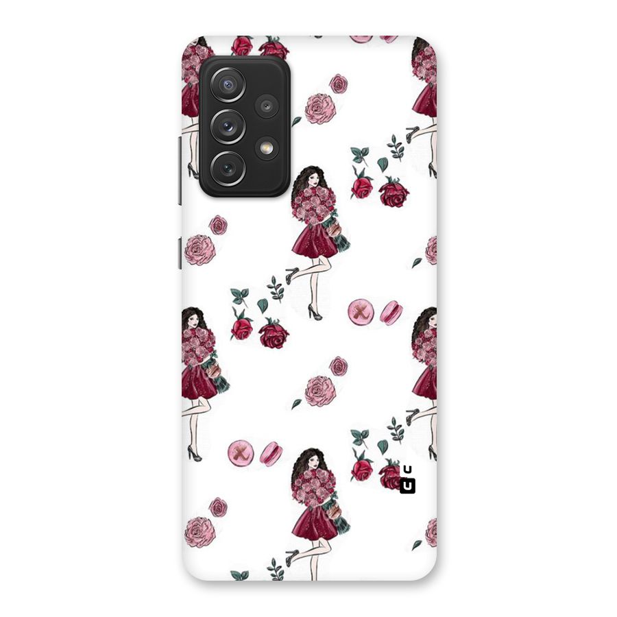 Girl With Flowers Back Case for Galaxy A72
