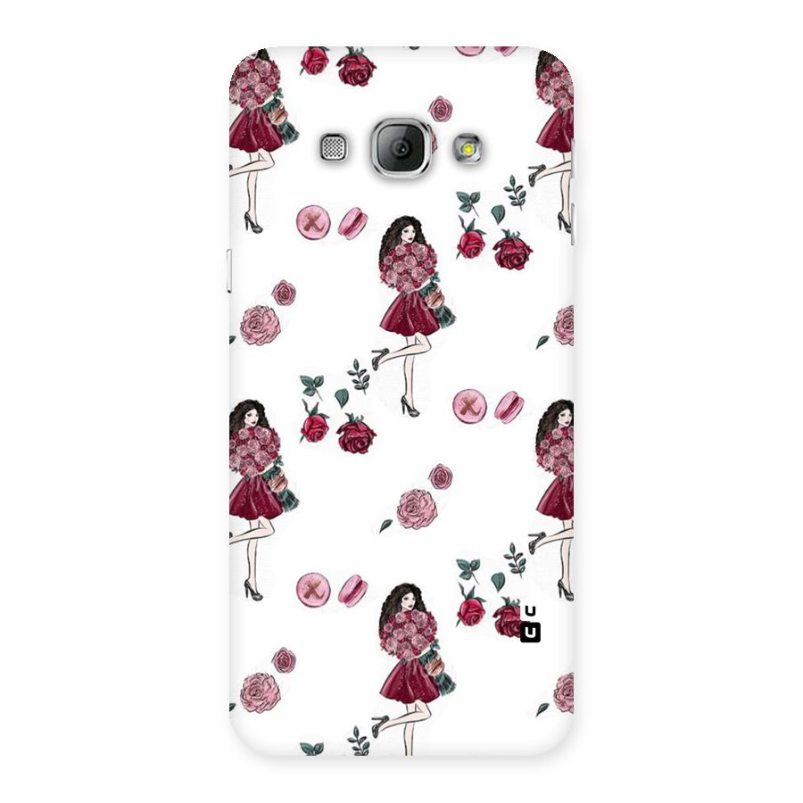 Girl With Flowers Back Case for Galaxy A8