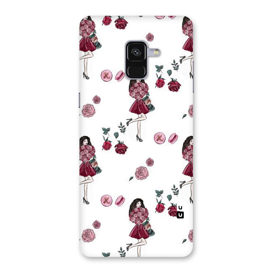 Girl With Flowers Back Case for Galaxy A8 Plus