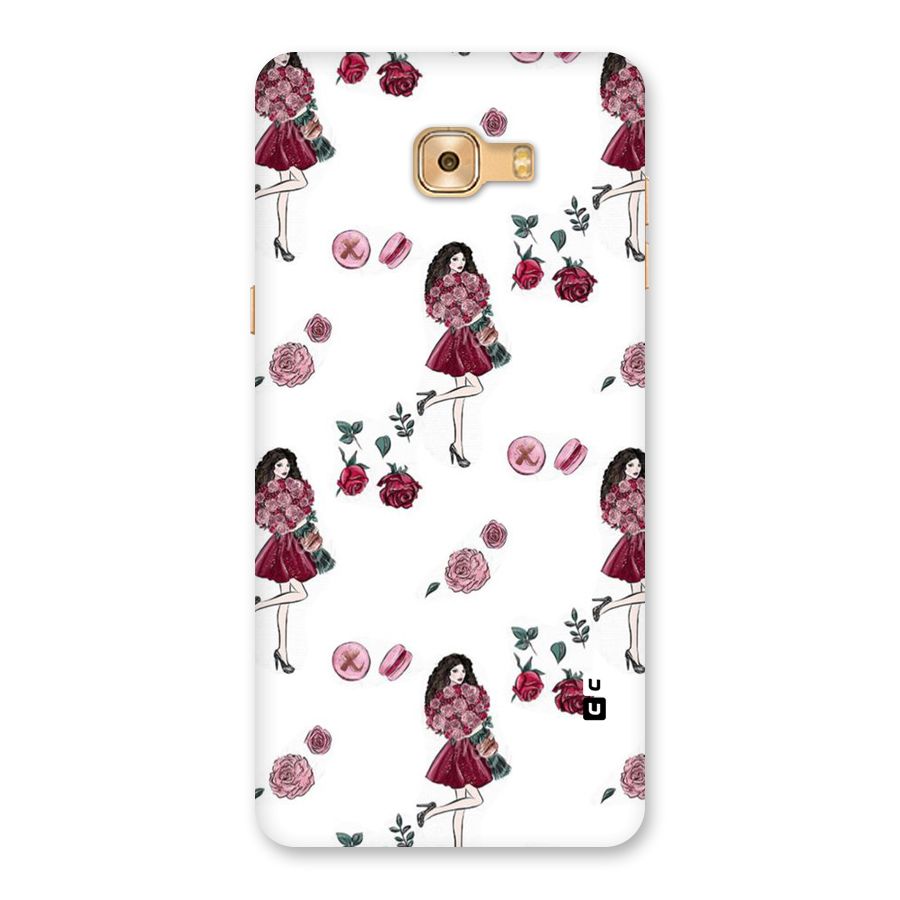 Girl With Flowers Back Case for Galaxy C9 Pro