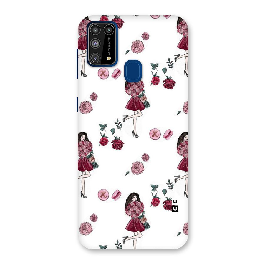 Girl With Flowers Back Case for Galaxy F41