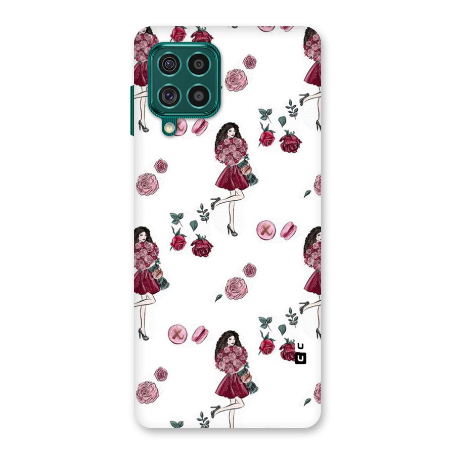 Girl With Flowers Back Case for Galaxy F62