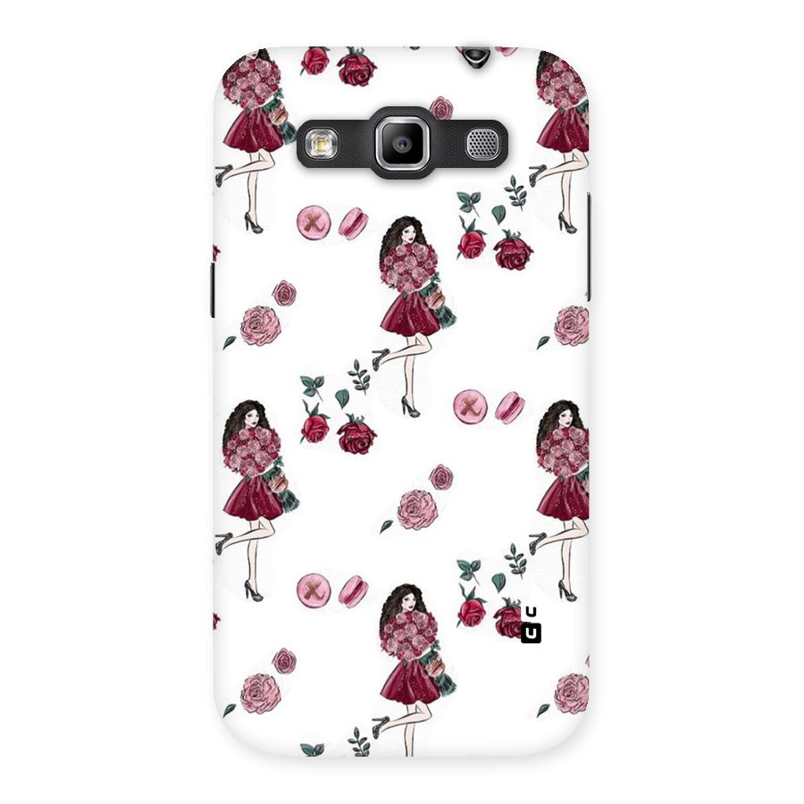 Girl With Flowers Back Case for Galaxy Grand Quattro
