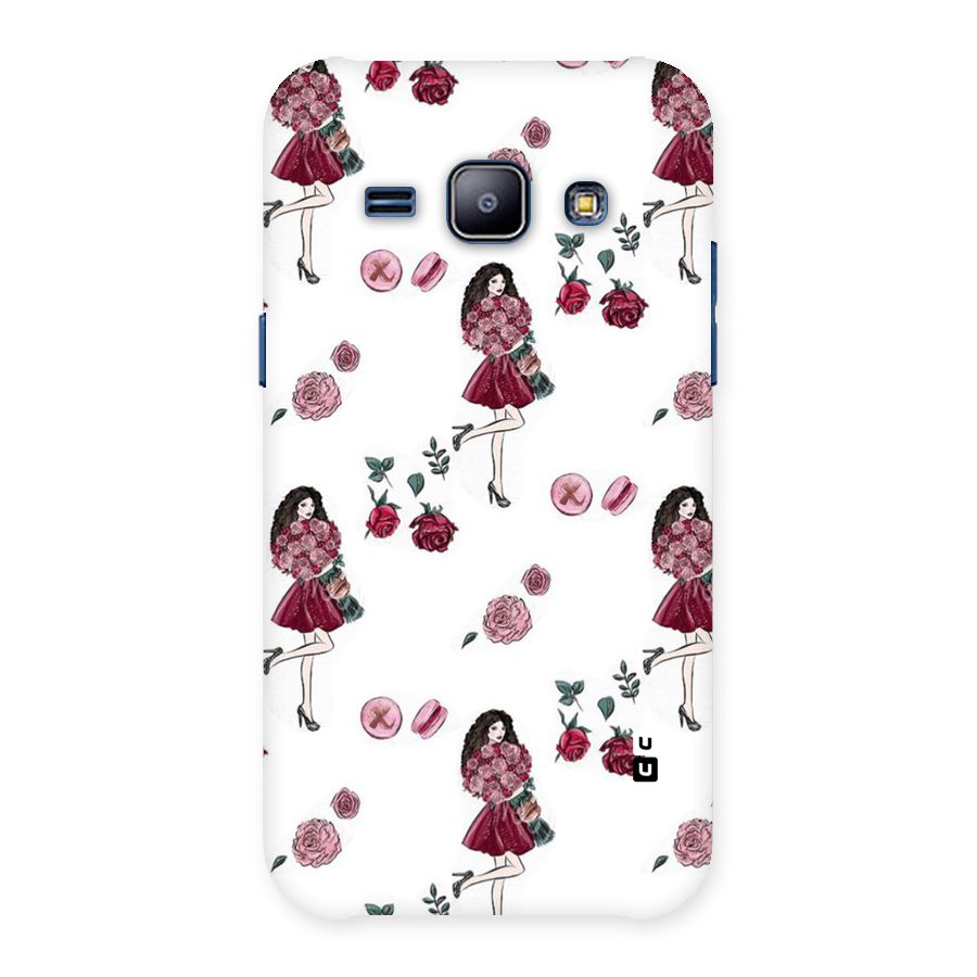 Girl With Flowers Back Case for Galaxy J1