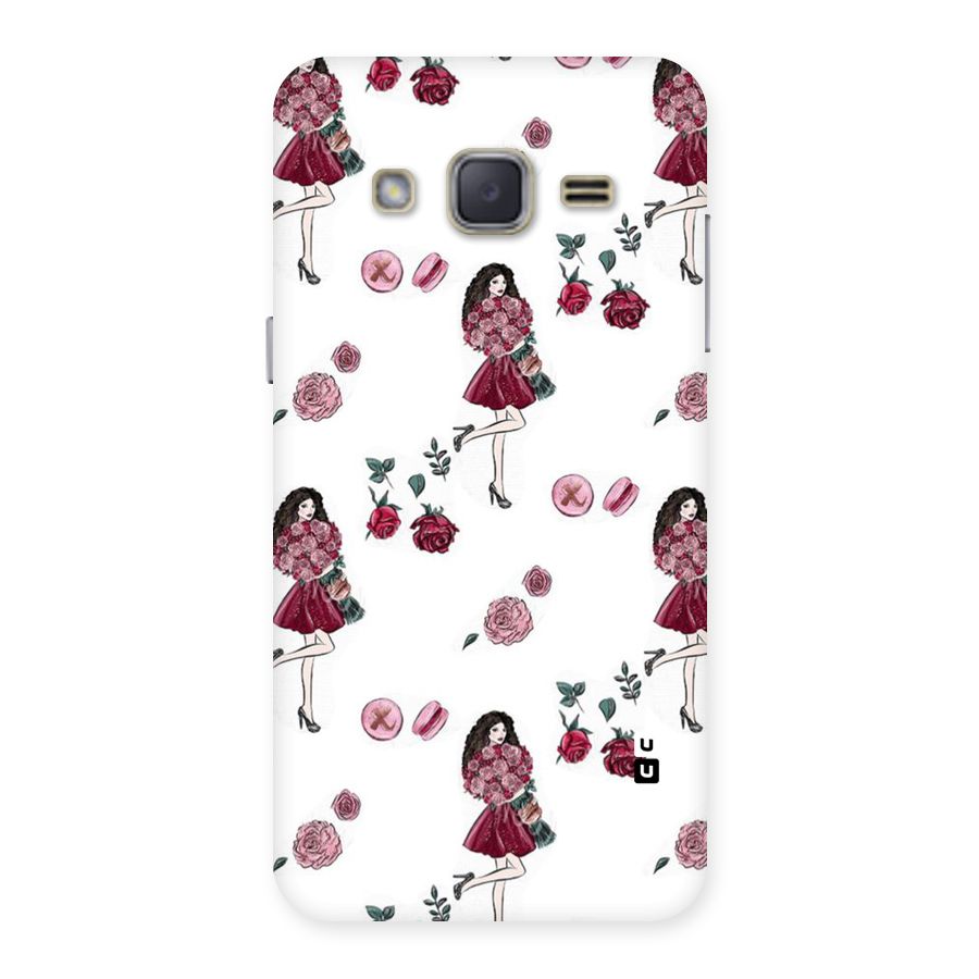 Girl With Flowers Back Case for Galaxy J2