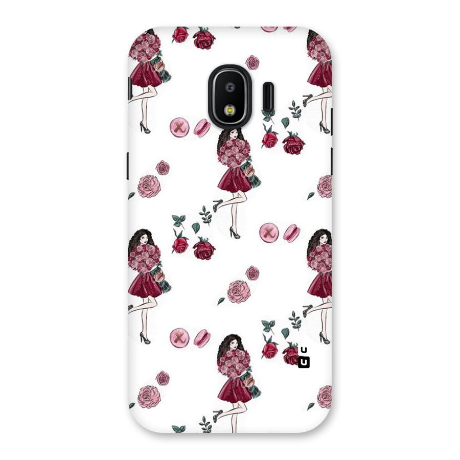 Girl With Flowers Back Case for Galaxy J2 Pro 2018