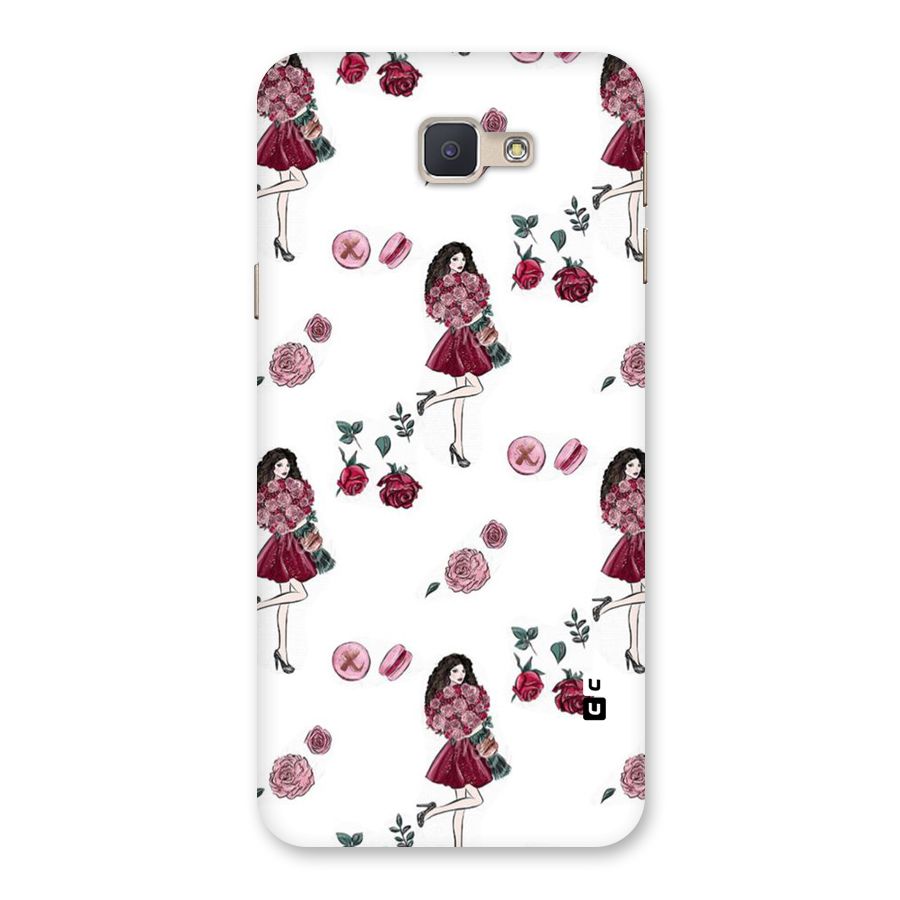Girl With Flowers Back Case for Galaxy J5 Prime