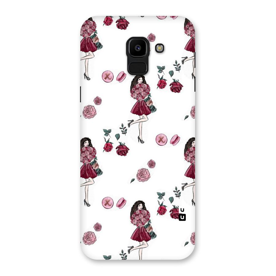 Girl With Flowers Back Case for Galaxy J6