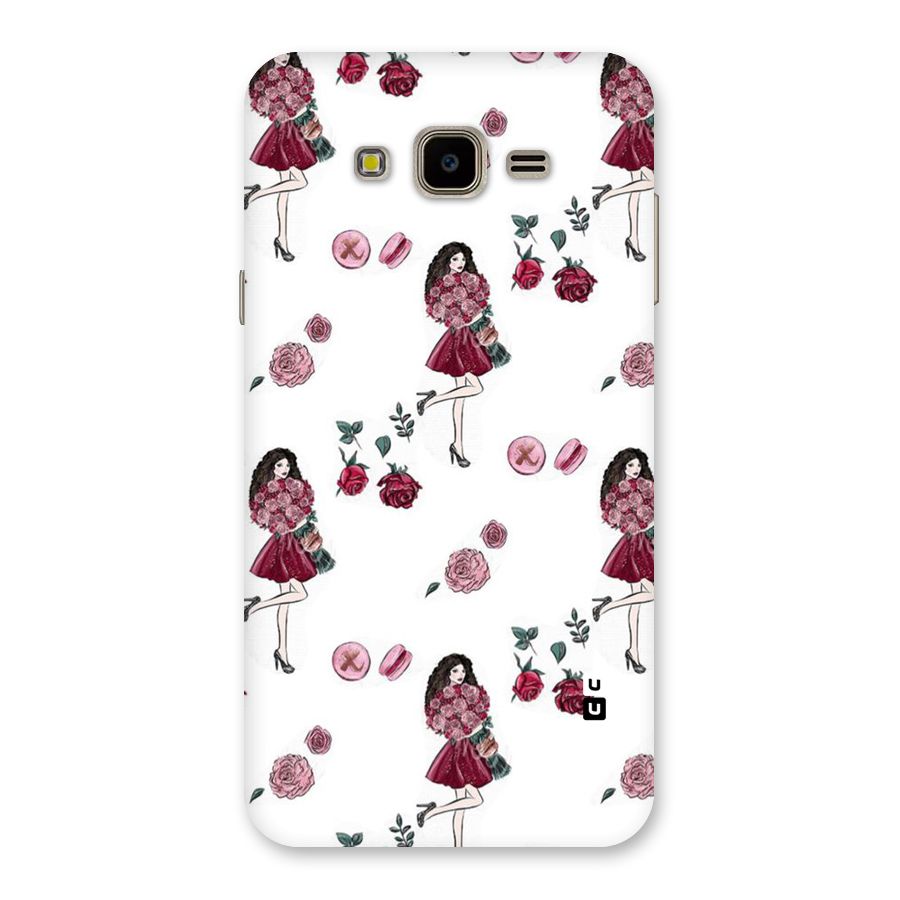 Girl With Flowers Back Case for Galaxy J7 Nxt
