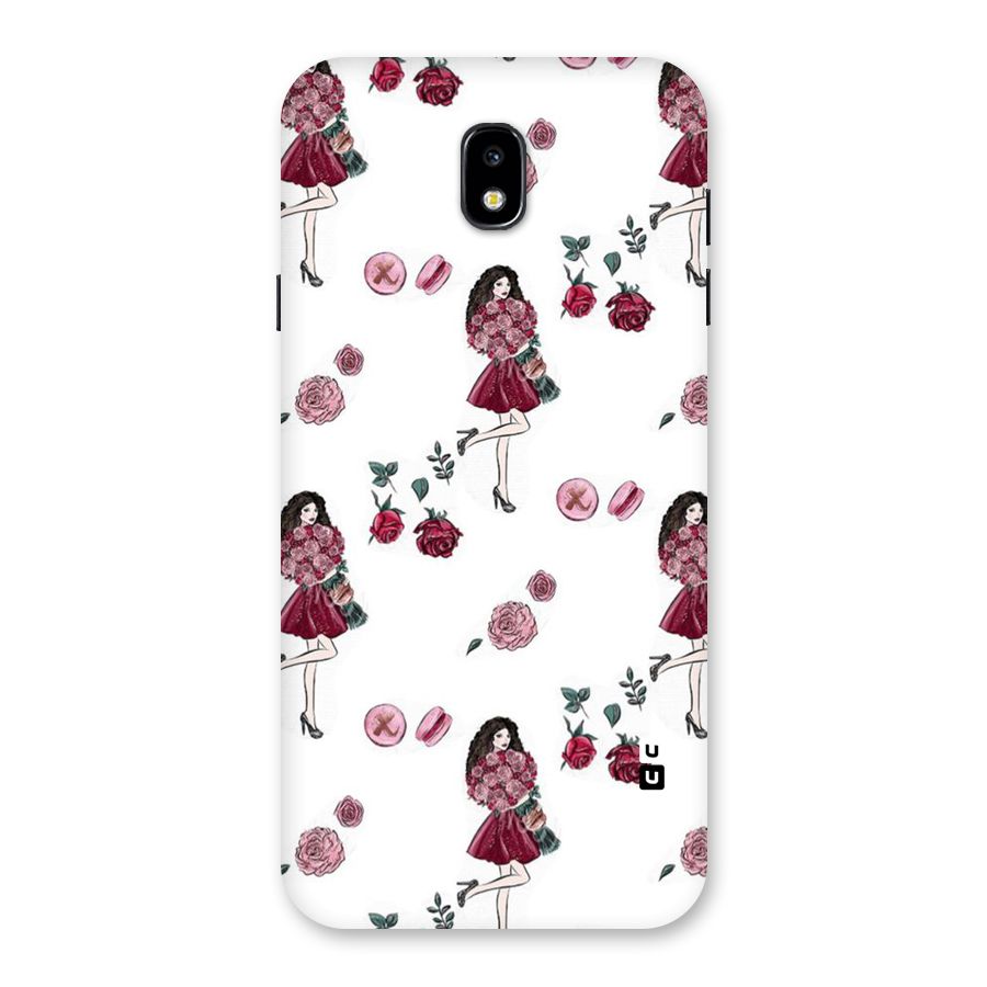 Girl With Flowers Back Case for Galaxy J7 Pro