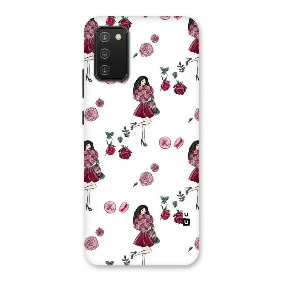 Girl With Flowers Back Case for Galaxy M02s