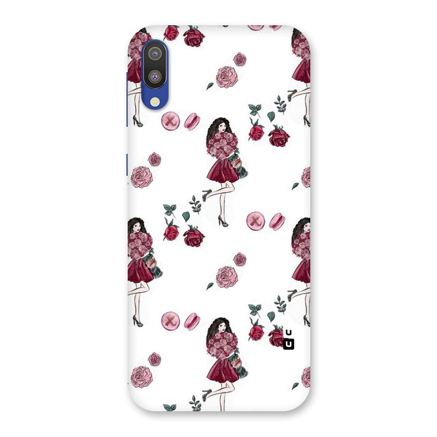 Girl With Flowers Back Case for Galaxy M10
