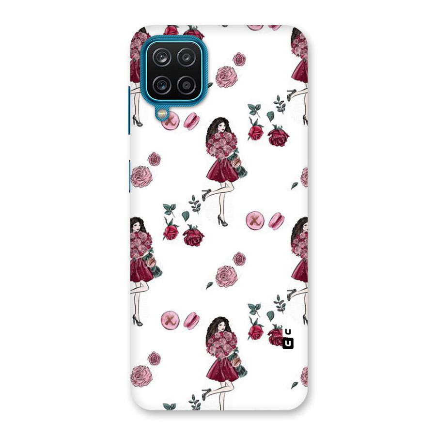Girl With Flowers Back Case for Galaxy M12
