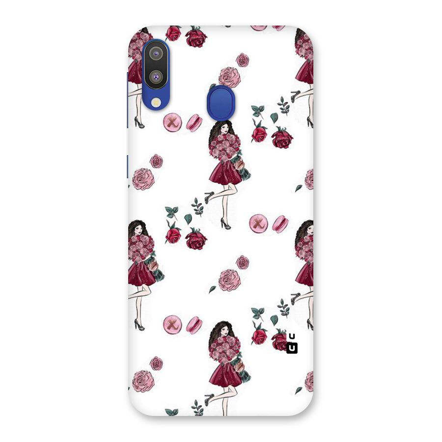 Girl With Flowers Back Case for Galaxy M20