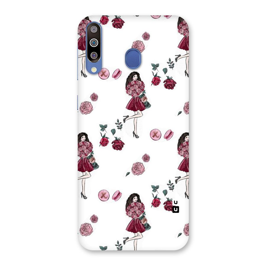 Girl With Flowers Back Case for Galaxy M30